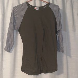 Baseball tee style shirt